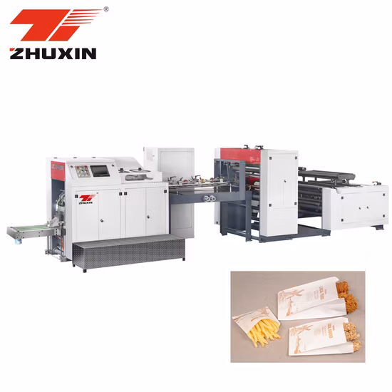 High Speed Kraft Brown V Sharp Bottom Food Paper Bag Making Machine