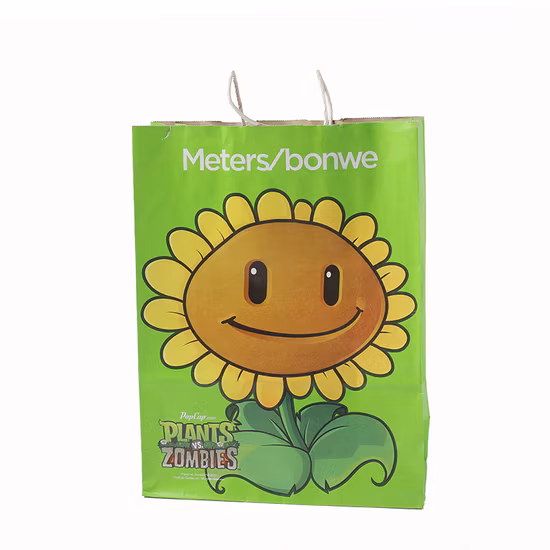 Embalagem de papel preto impresso saco de presente de compras de luxo com alça