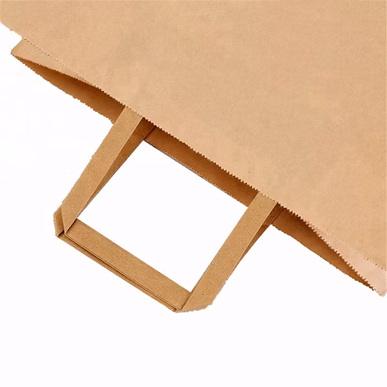 Saco de papel Roll Fed com máquina on-line de alça plana e torcida